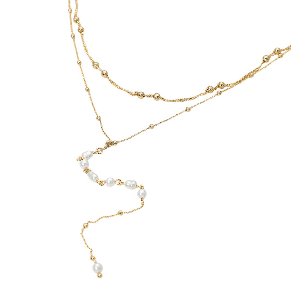 Layered Pearl Drop Earrings