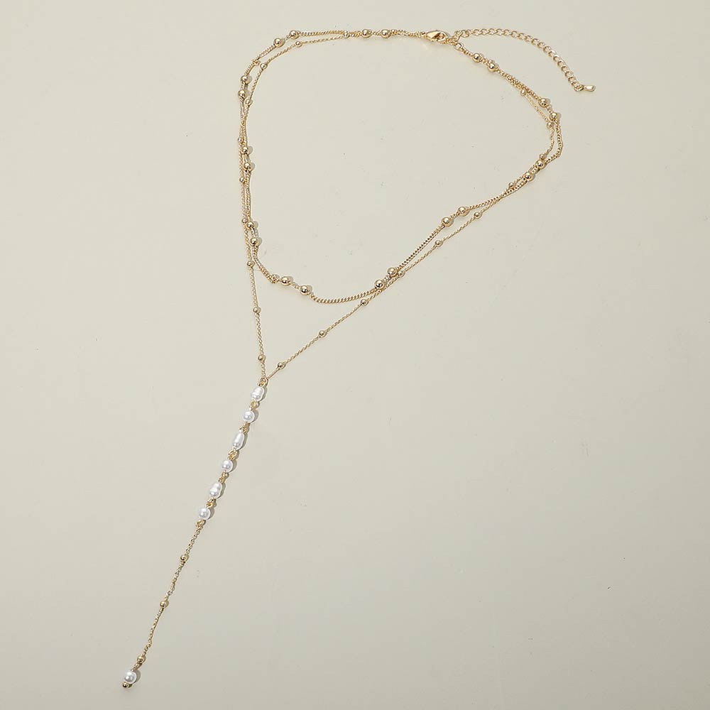 Layered Pearl Drop Earrings