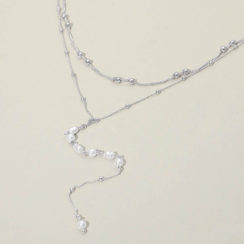 Layered Pearl Drop Earrings
