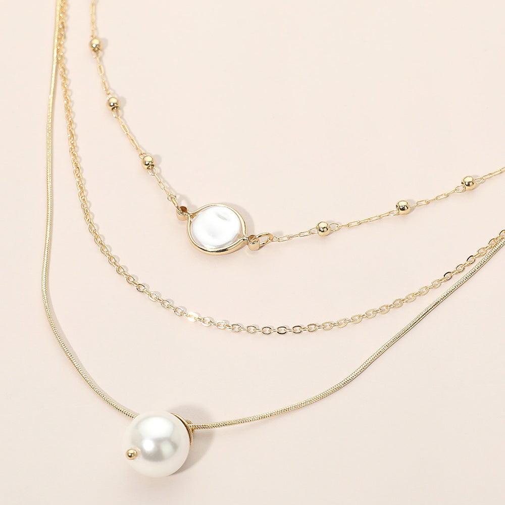 Pearl Accent Layered Necklace