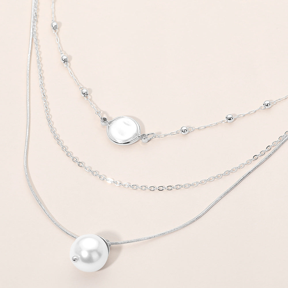 Pearl Accent Layered Necklace