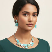 Organic Shape Link Statement Necklace