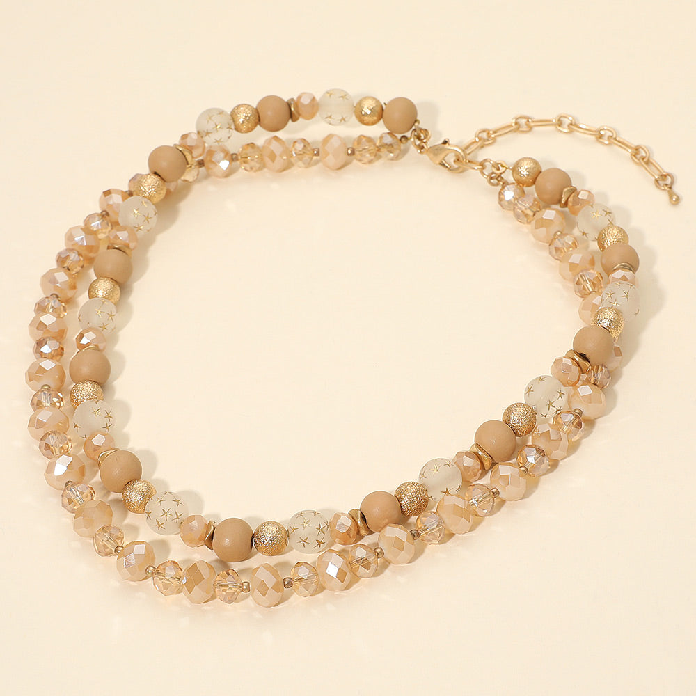 Double Layered Beaded Necklace