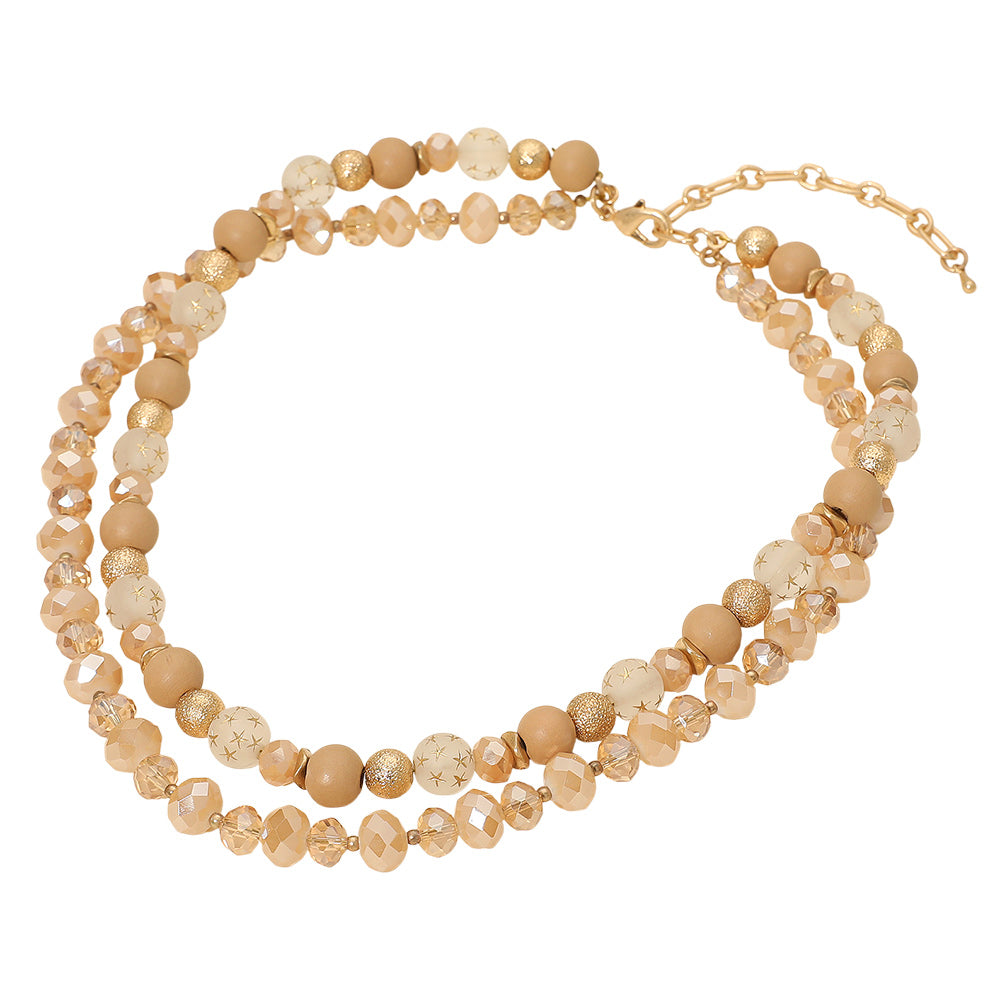 Double Layered Beaded Necklace
