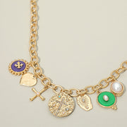 Decorative Charm Station Necklace