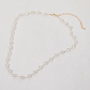 Faceted Bead Station Chain Necklace
