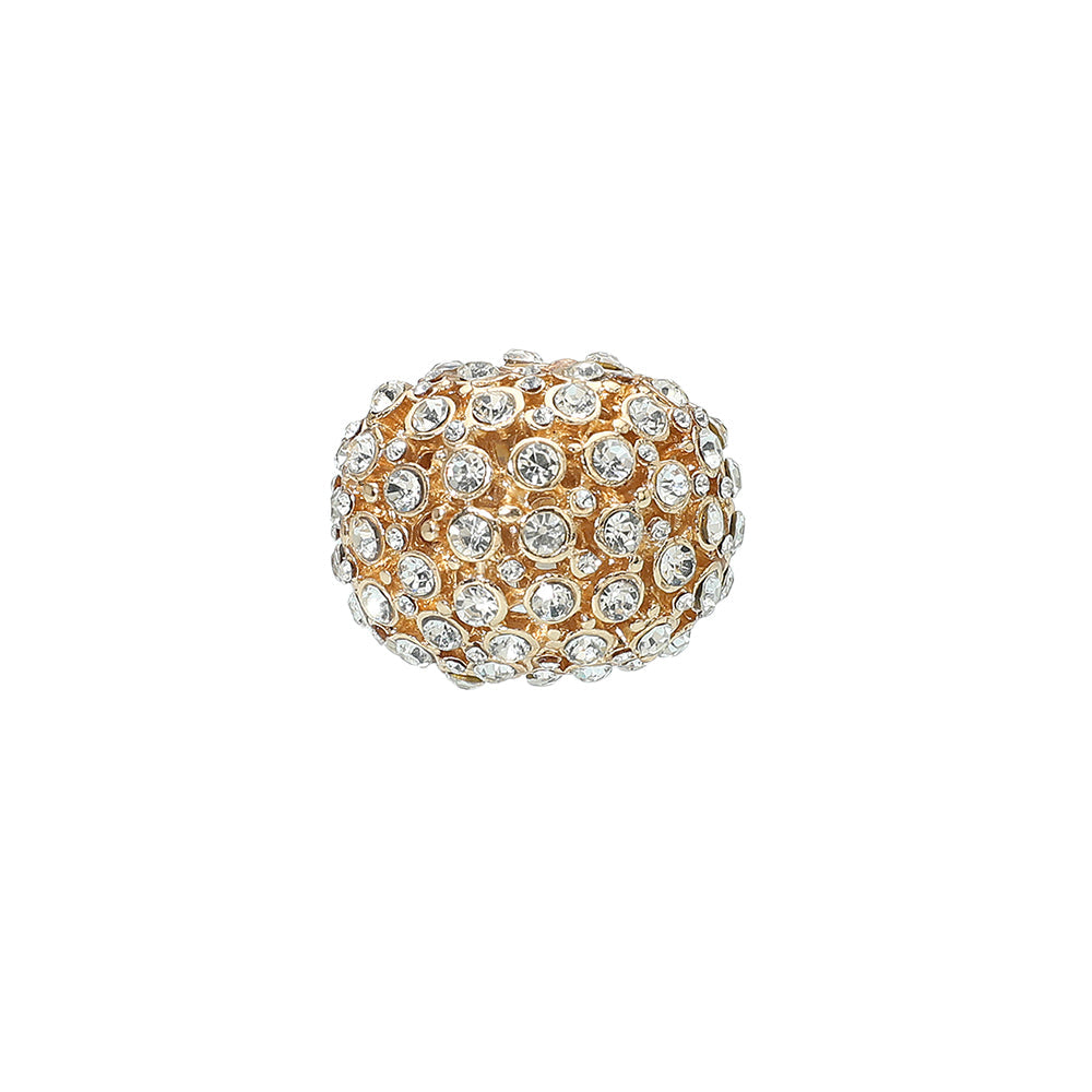 Rhinestone Paved Dome Stretch Statement Ring