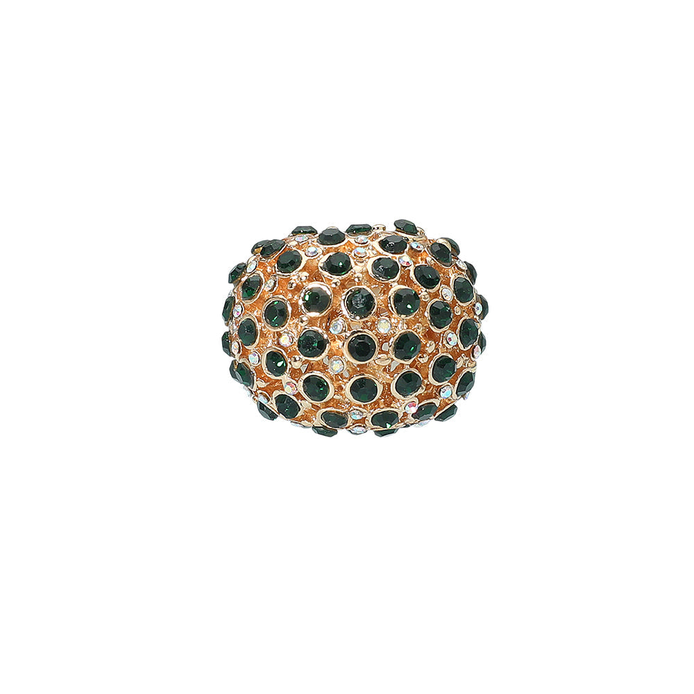 Rhinestone Paved Dome Stretch Statement Ring