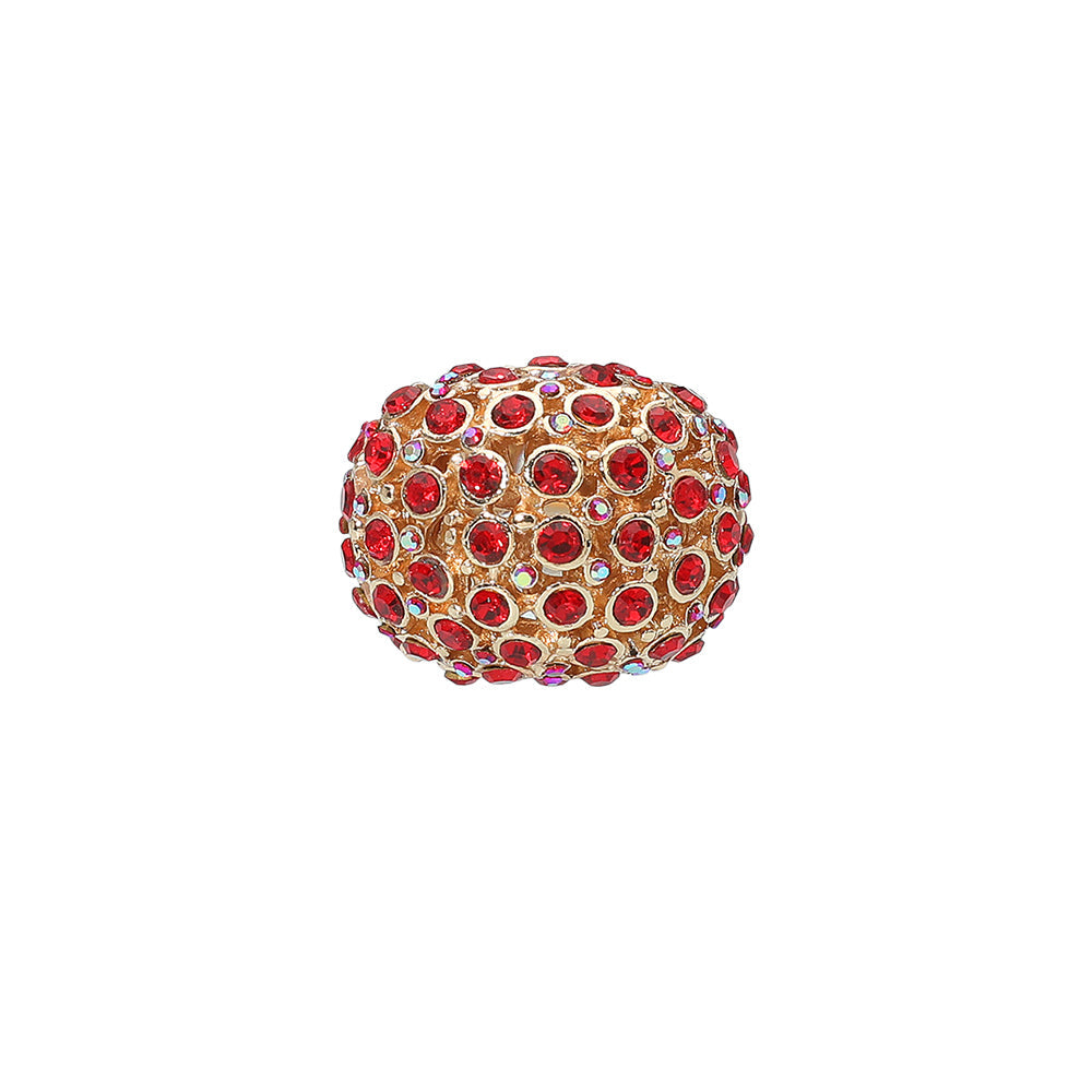 Rhinestone Paved Dome Stretch Statement Ring