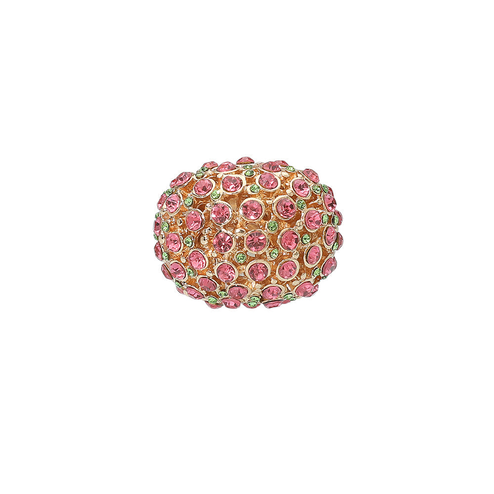 Rhinestone Paved Dome Stretch Statement Ring