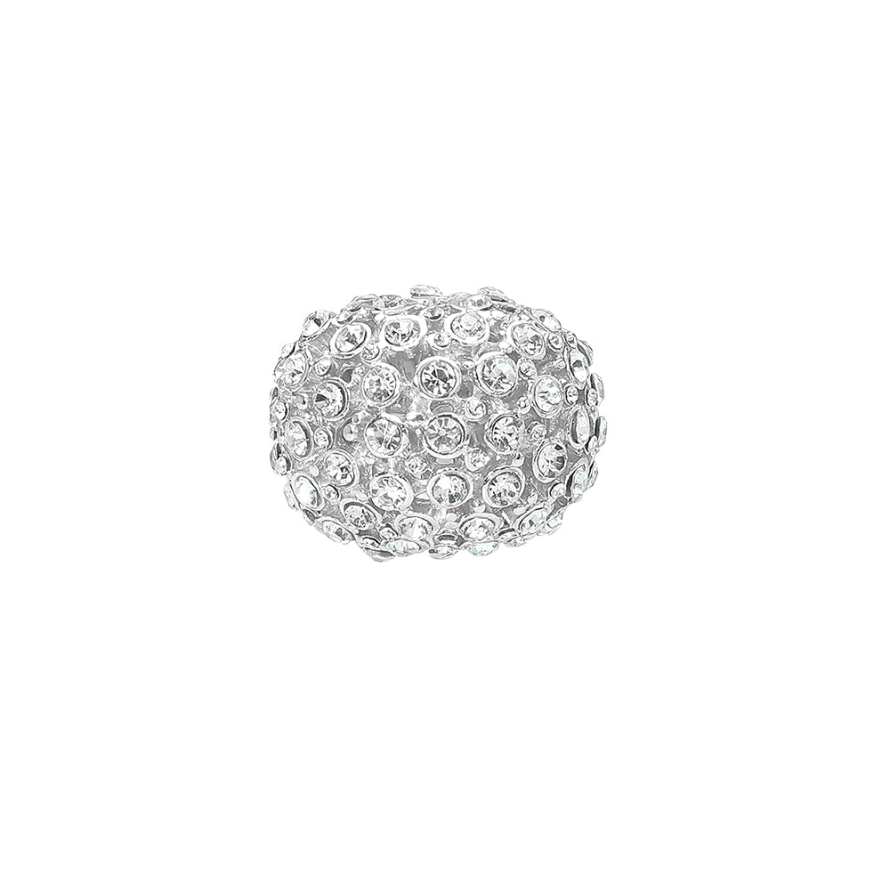 Rhinestone Paved Dome Stretch Statement Ring