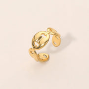 Stainless Steel Mariner Link Open Adjustable Ring