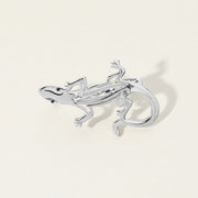 SECRET BOX_Sterling Silver Dipped Lizard Two Finger Ring