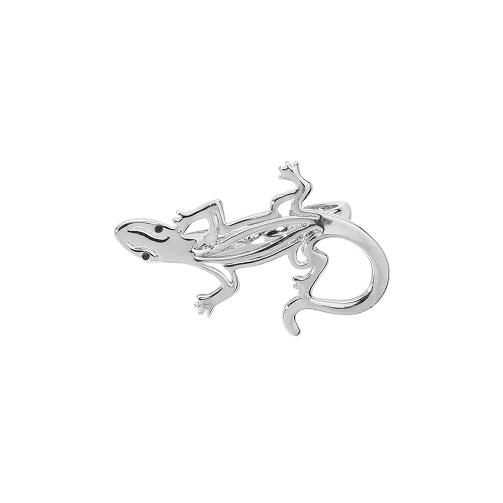 SECRET BOX_Sterling Silver Dipped Lizard Two Finger Ring