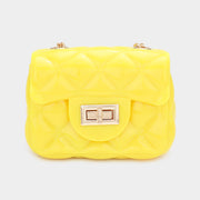 Quilted Jelly Mini Micro Crossbody Bag