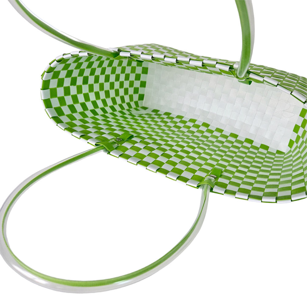 Jelly Tube Top Handle Basket Weave Tote Bag / Shoulder Bag