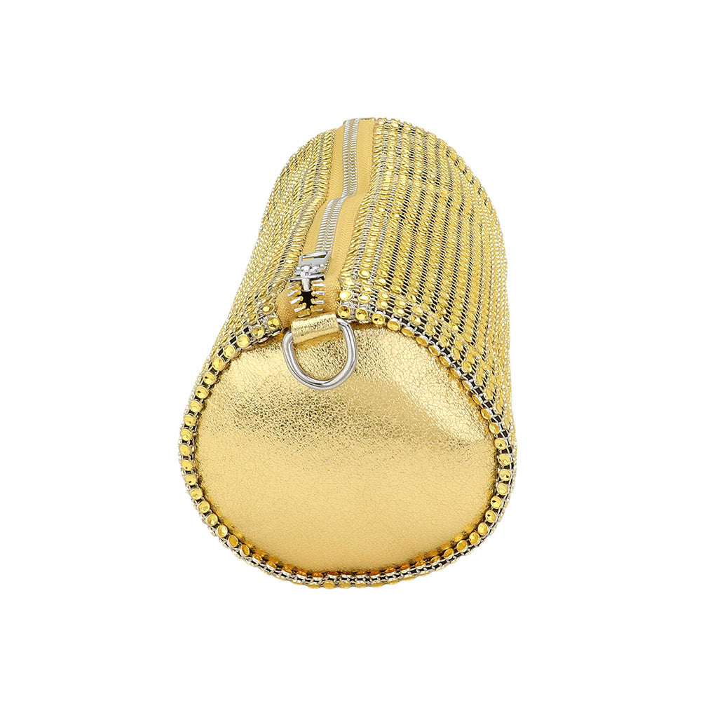 Bling Studded Round Mini Crossbody Bag
