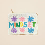 MINDSET Message Flower Seed Beaded Mini Pouch Bag