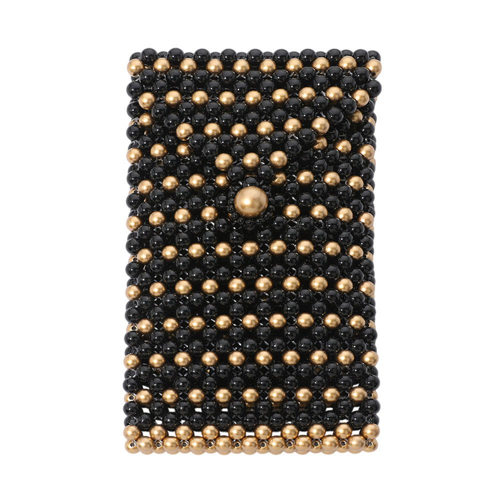 Pearl Beaded Phone Holder Crossbody Bag