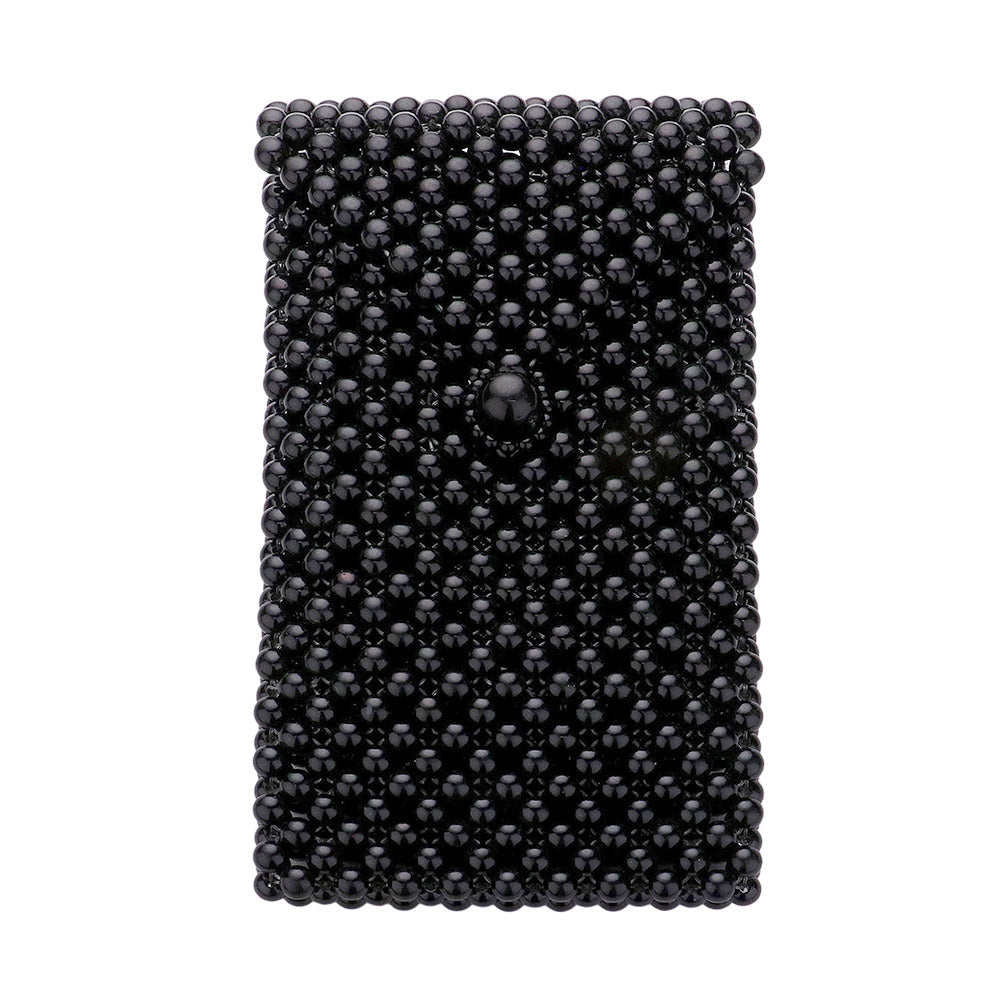 Pearl Beaded Phone Holder Crossbody Bag