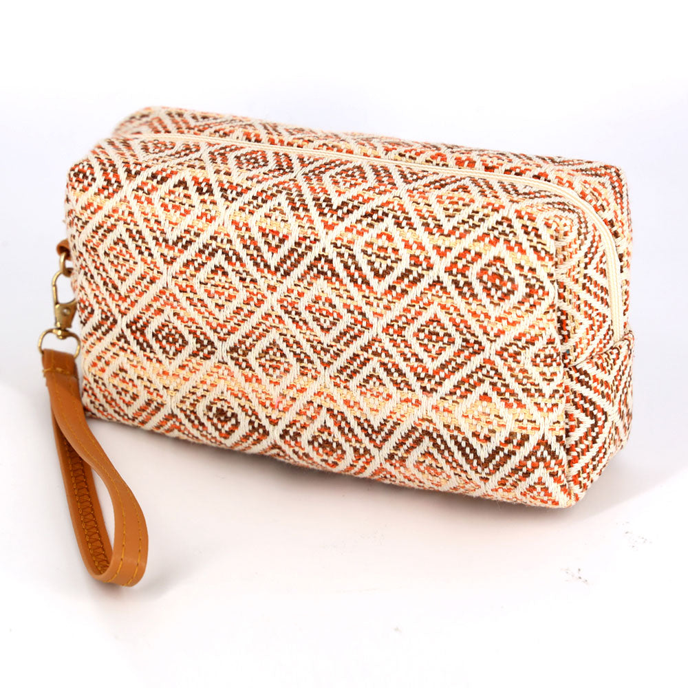 Aztec Patterned Wristlet Pouch Bag