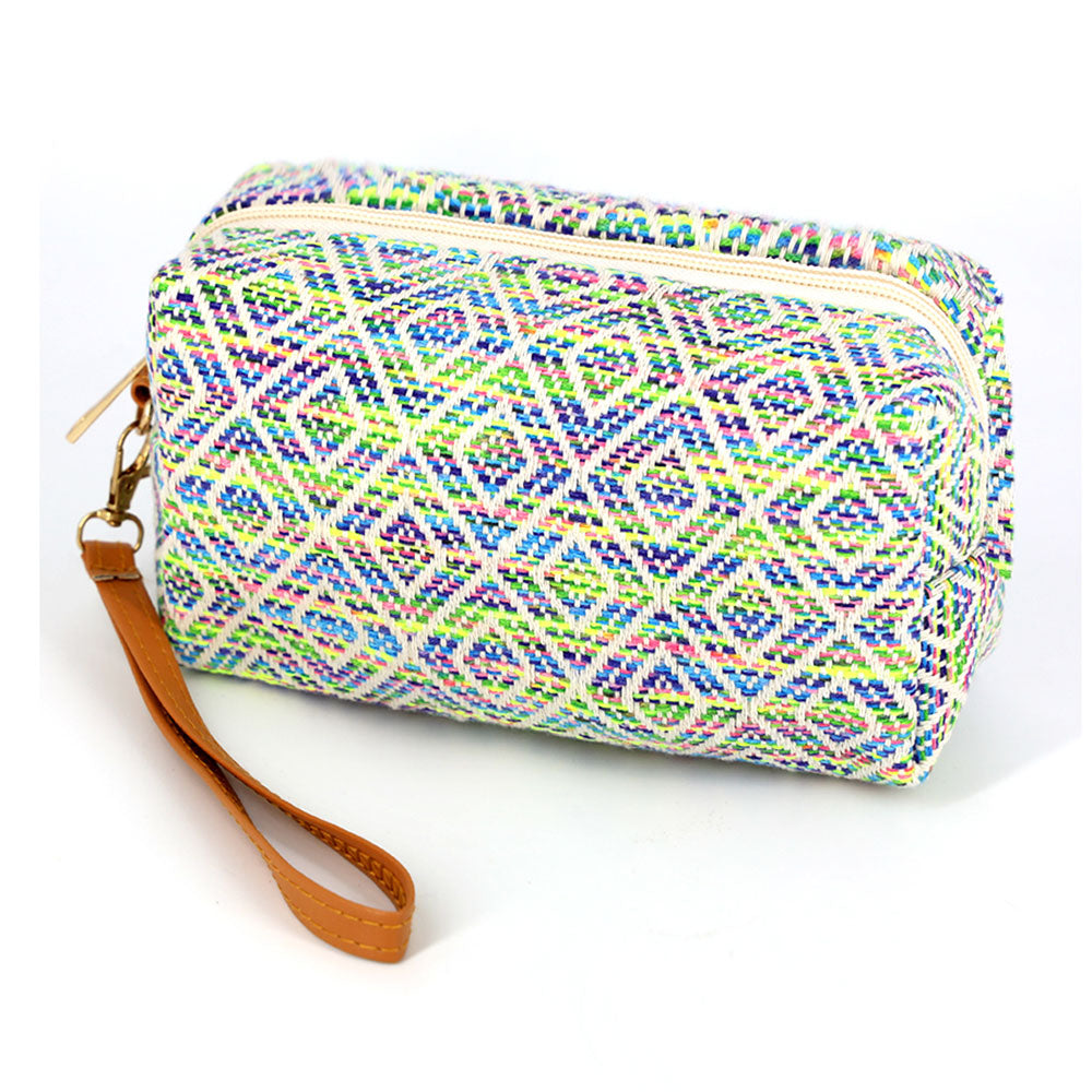 Aztec Patterned Wristlet Pouch Bag