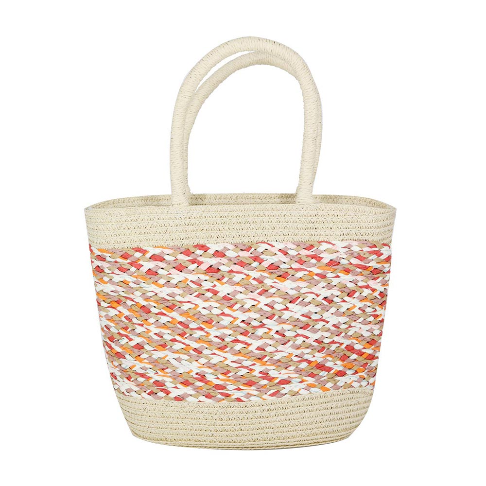 Mixed Color Straw Bag