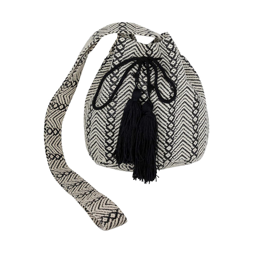 Geometric Pattern Bucket Bag