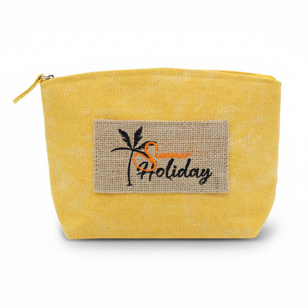 Vintage Message Patch Cosmetic Pouch Bag