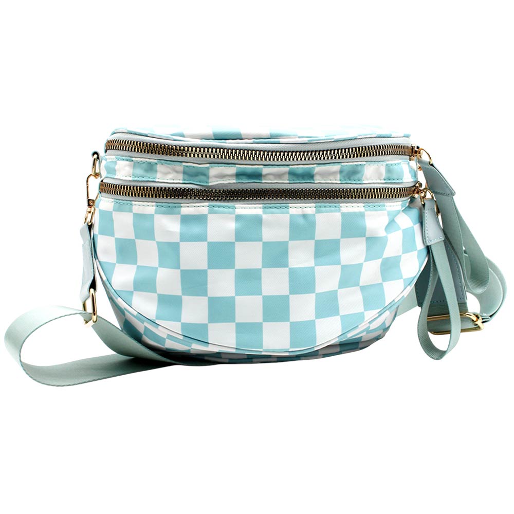 Checkered Pattern Crossbody Bag