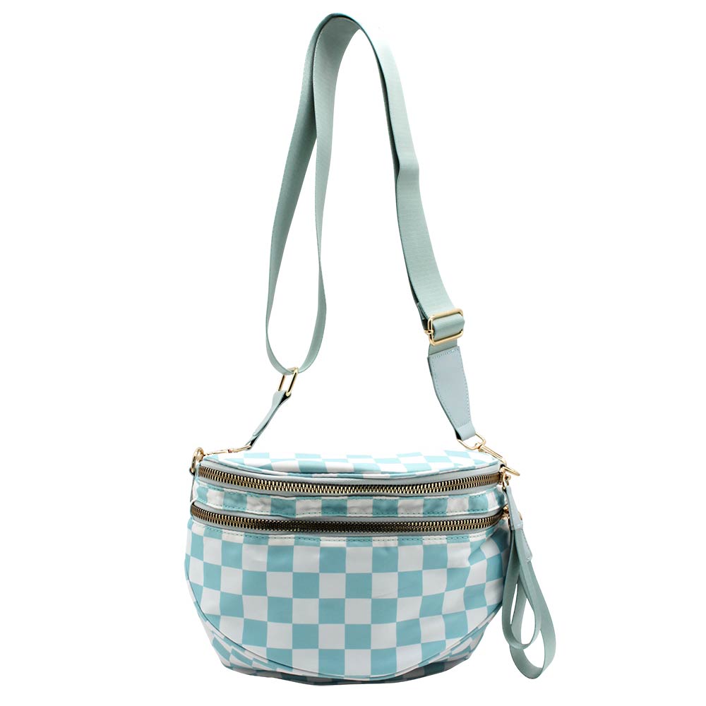 Checkered Pattern Crossbody Bag