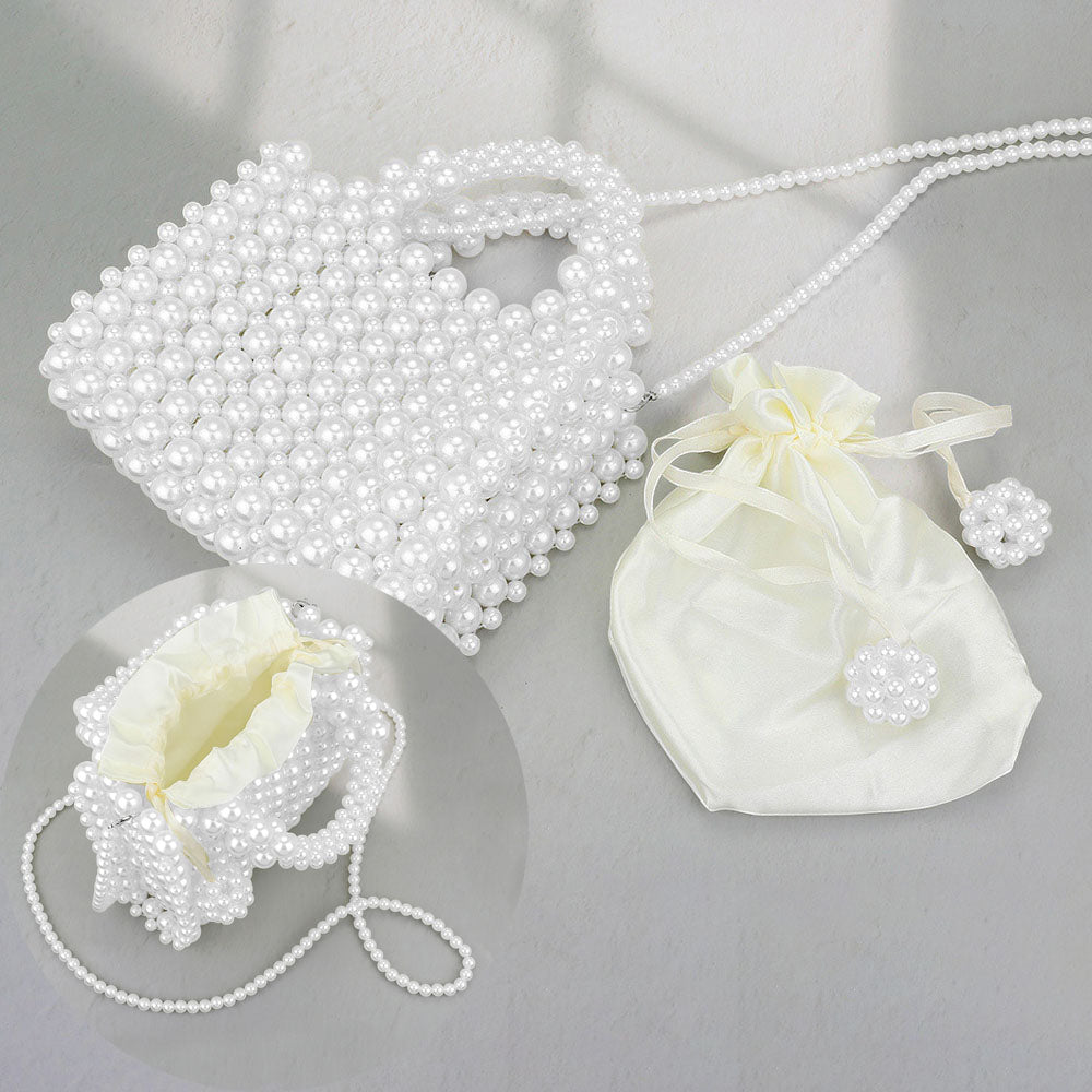 Pearl Box Top Handle Crossbody Bag