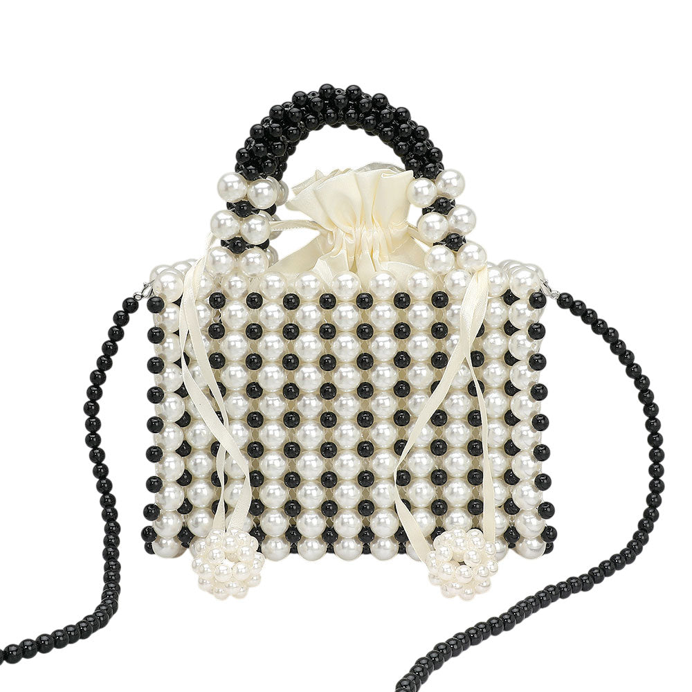 Pearl Box Top Handle Crossbody Bag