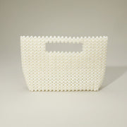 Pearl Beaded Open Top Handbag