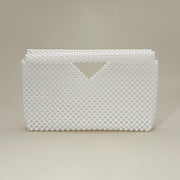 Pearl Beaded Open Top Clutch Bag
