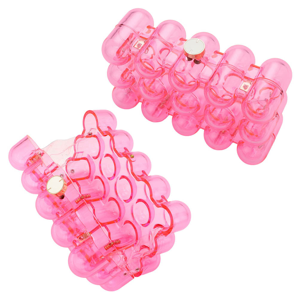 Bubble Celluloid Acetate Transparent Box Clutch Crossbody Bag