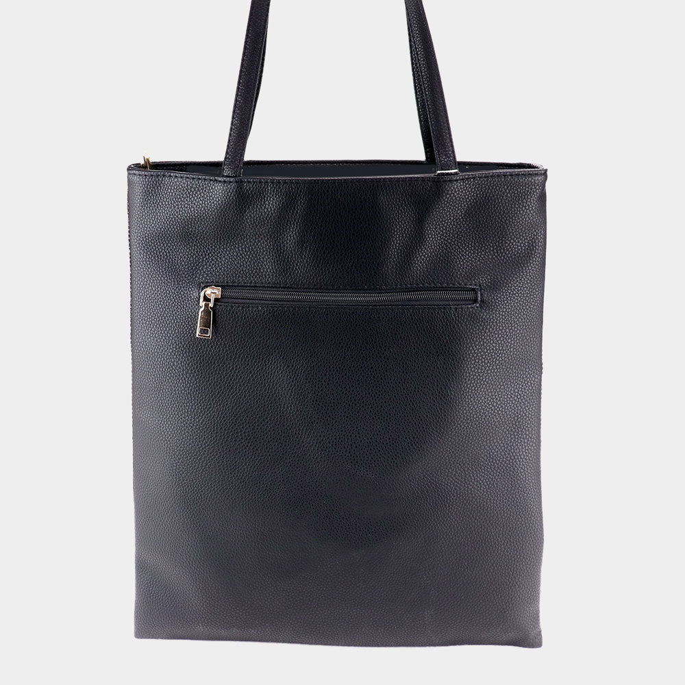Stiletto Heel Sequin Faux Leather Shoulder Bag