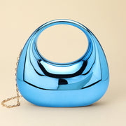 Metallic Acrylic Crescent Handbag