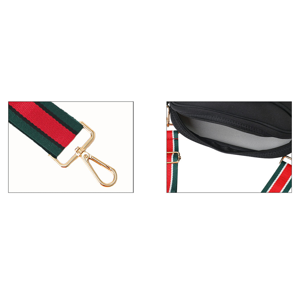 Color Block Detailed Solid Crossbody Bag