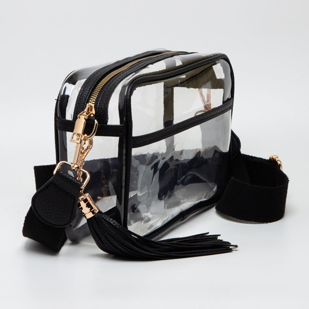 Transparent Tassel Crossbody Bag