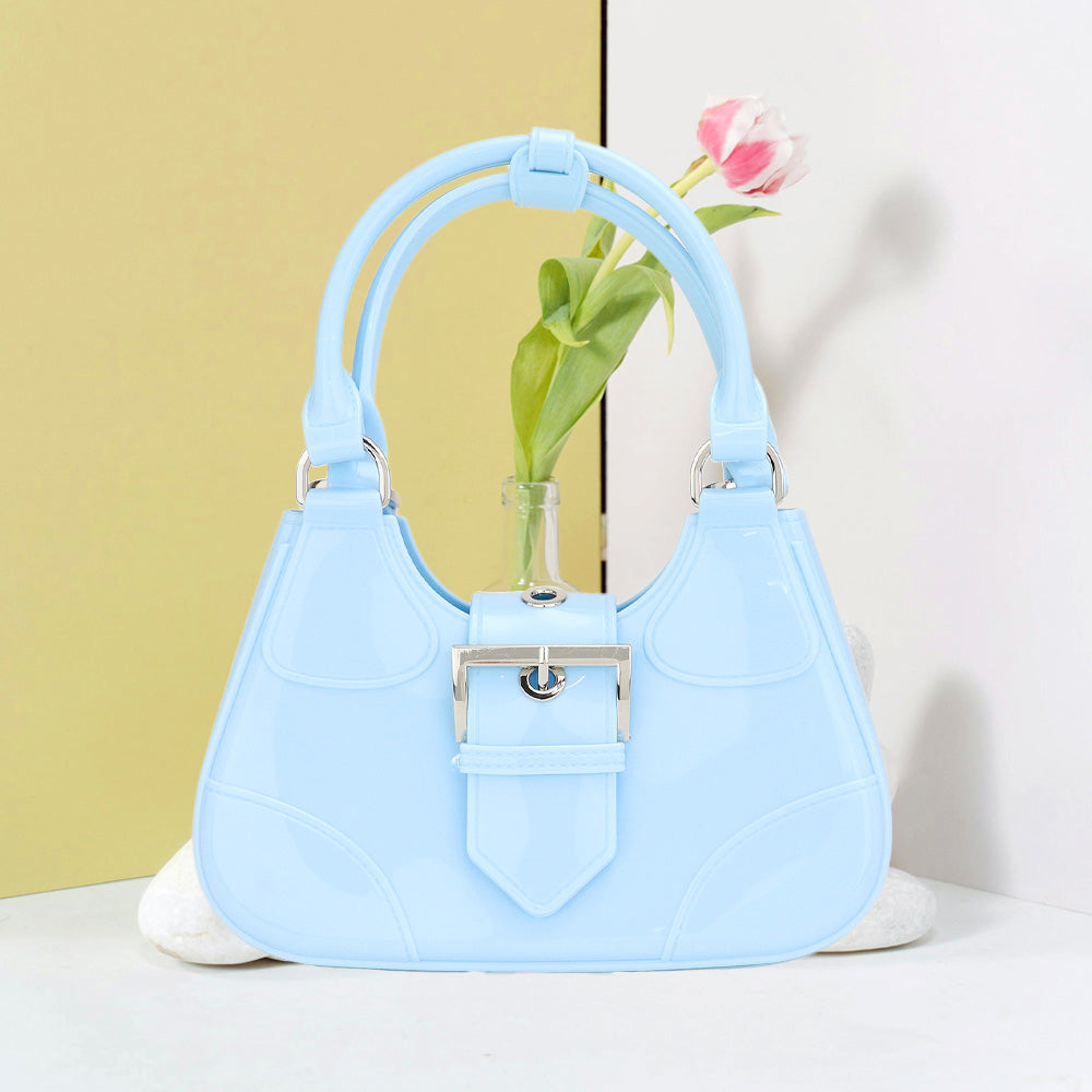 Buckle Pointed Jelly Shoulder Bag / Hand Bag