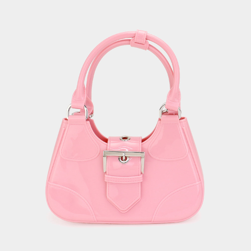 Buckle Pointed Jelly Shoulder Bag / Hand Bag
