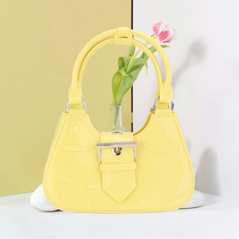 Buckle Pointed Jelly Shoulder Bag / Hand Bag