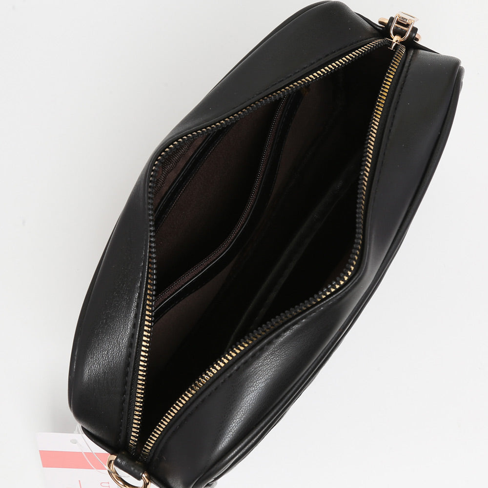 Chevron Patterned Rectangle Crossbody Bag