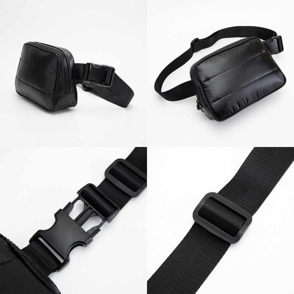 Puffer Rectangle Sling Bag / Fanny Pack / Belt Bag