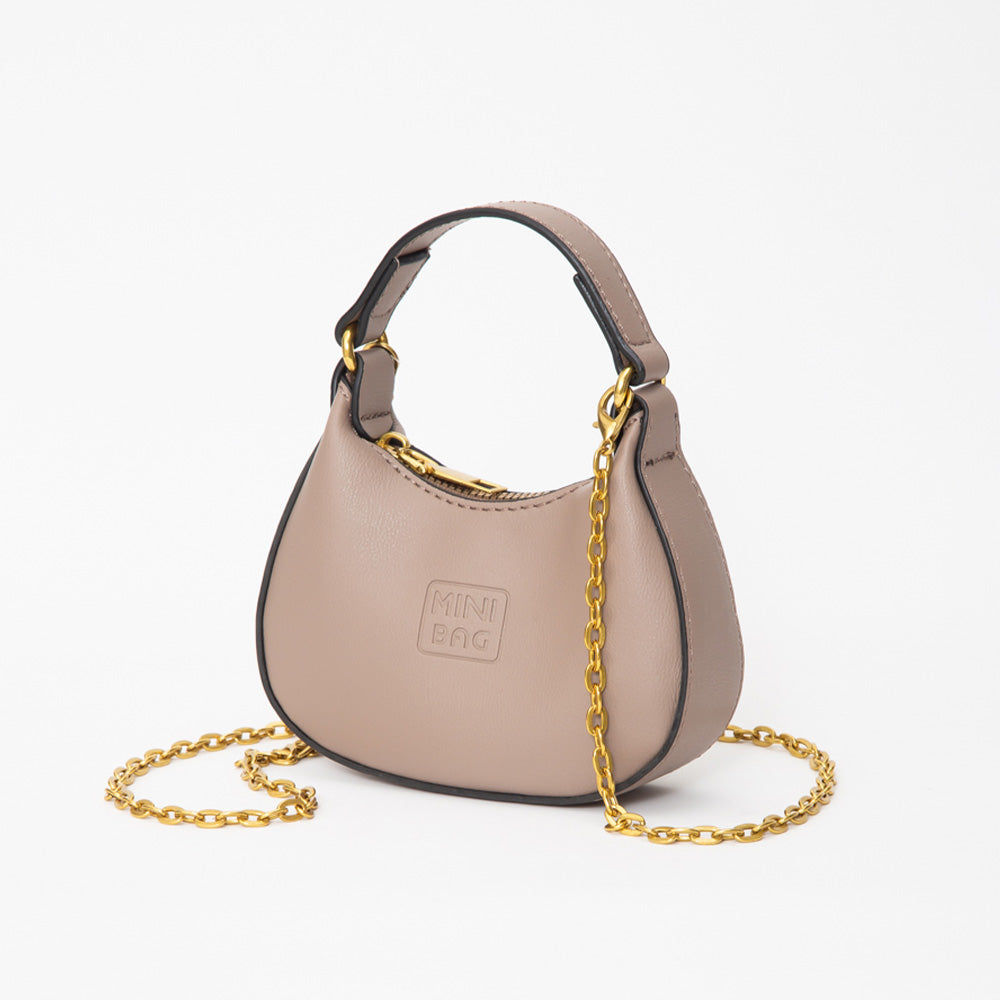 Faux Leather Mini Hobo Handbag / Crossbody Bag