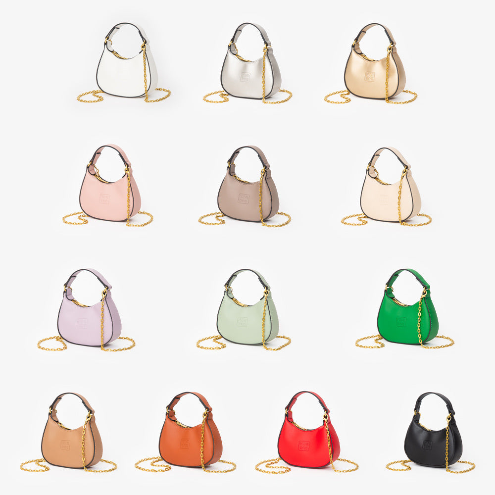 Faux Leather Mini Hobo Handbag / Crossbody Bag