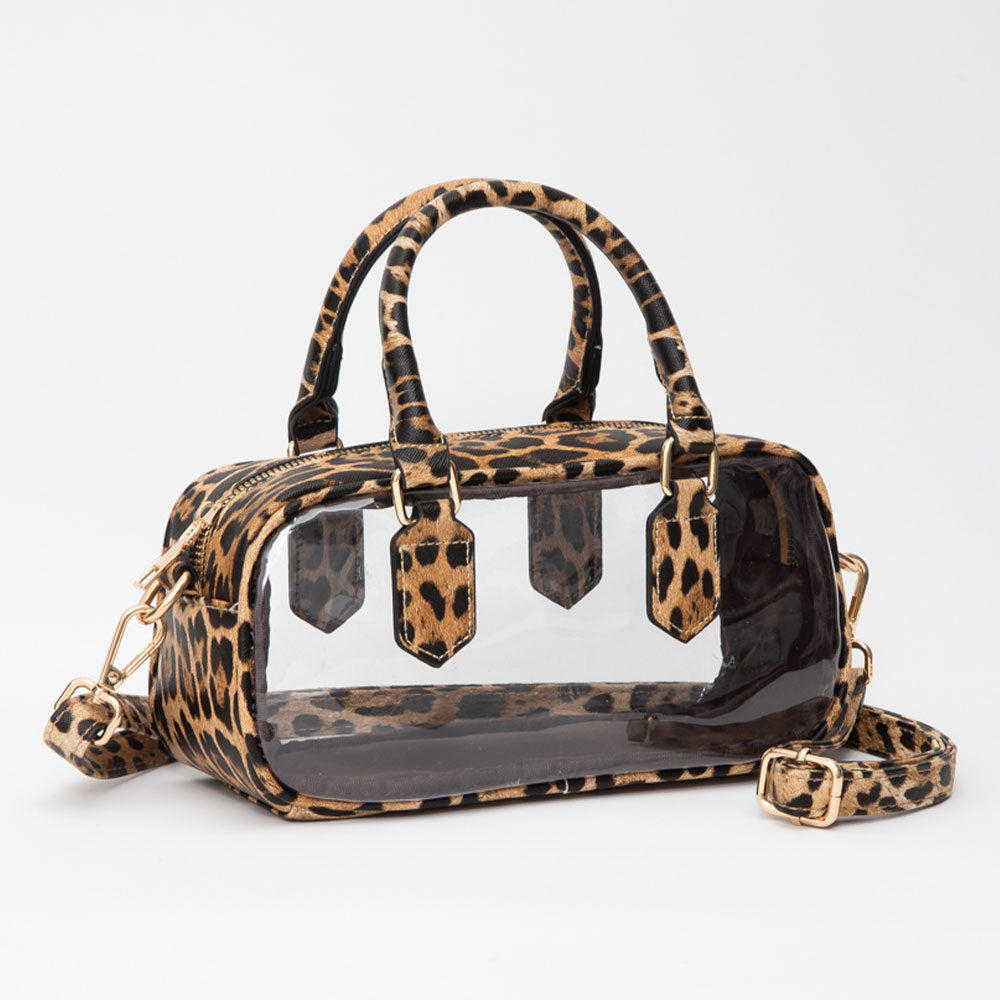 Transparent Structured Top Handle Handbag / Crossbody Bag