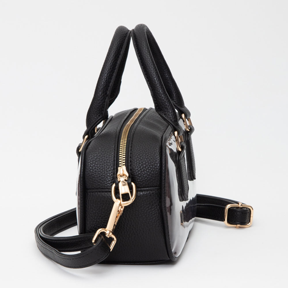 Transparent Structured Top Handle Handbag / Crossbody Bag