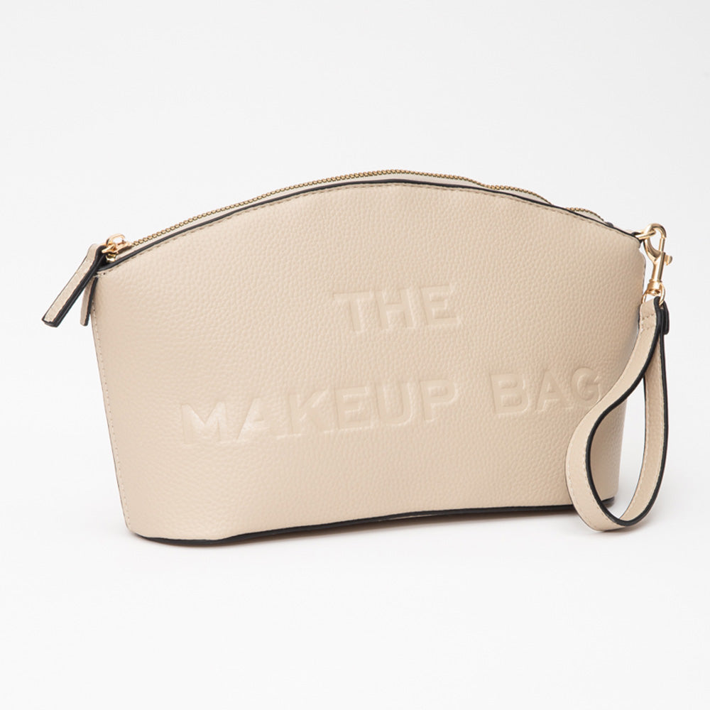 Faux Leather THE MAKE UP BAG Message Pouch Bag Beauty Organizer Bag